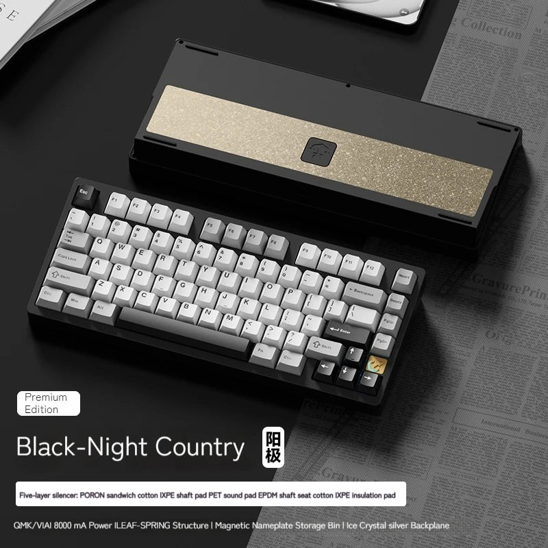New Weikav Stars-75 Series Three Mode Aluminum Lumps Mechanical Keyboard Leaf Spring+Beryllium Copper Structure Esports Keyboard