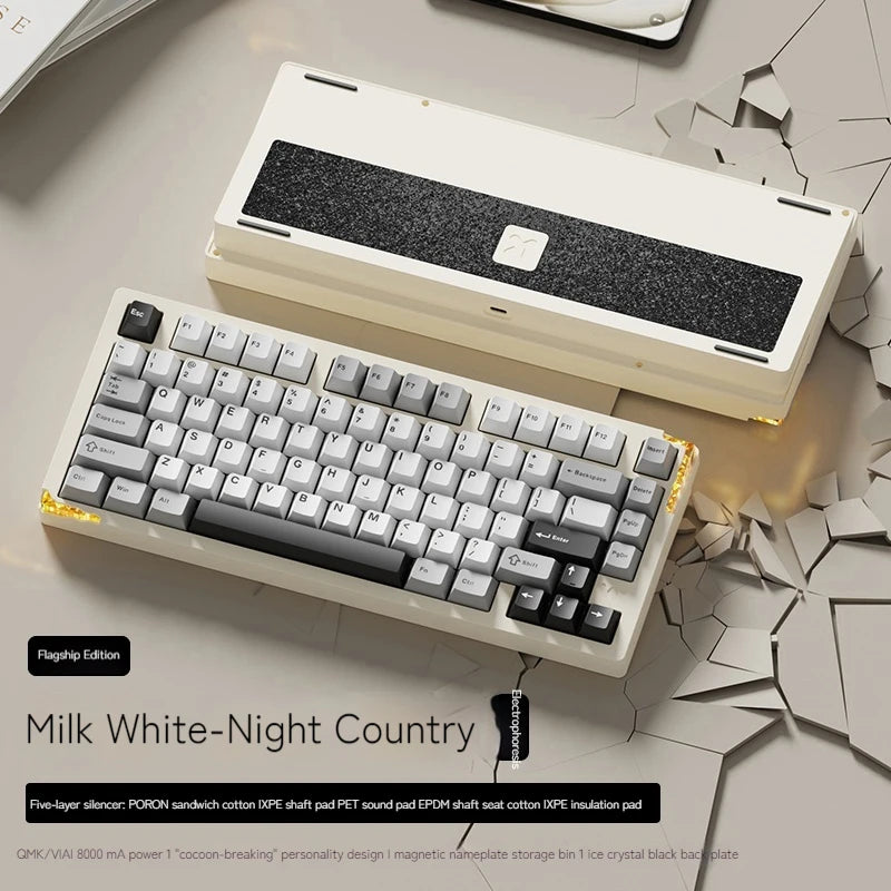 New Weikav Stars-75 Series Three Mode Aluminum Lumps Mechanical Keyboard Leaf Spring+Beryllium Copper Structure Esports Keyboard