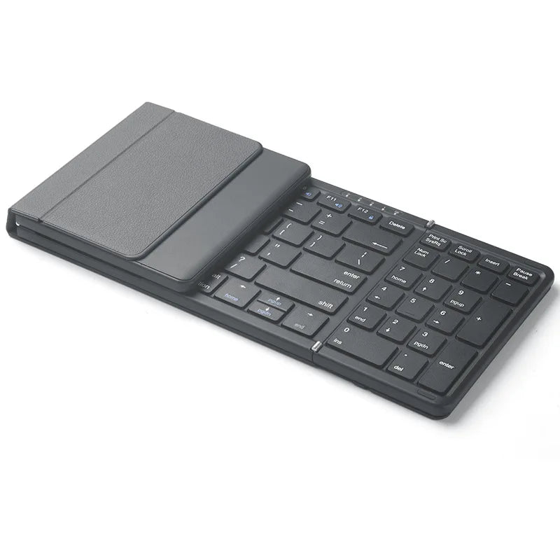 Bluetooth Keyboard Tri-fold Keyboard with Touchpad Mini Keyboard Rechargeable Wireless Keyboard For PC Windows Android iOS