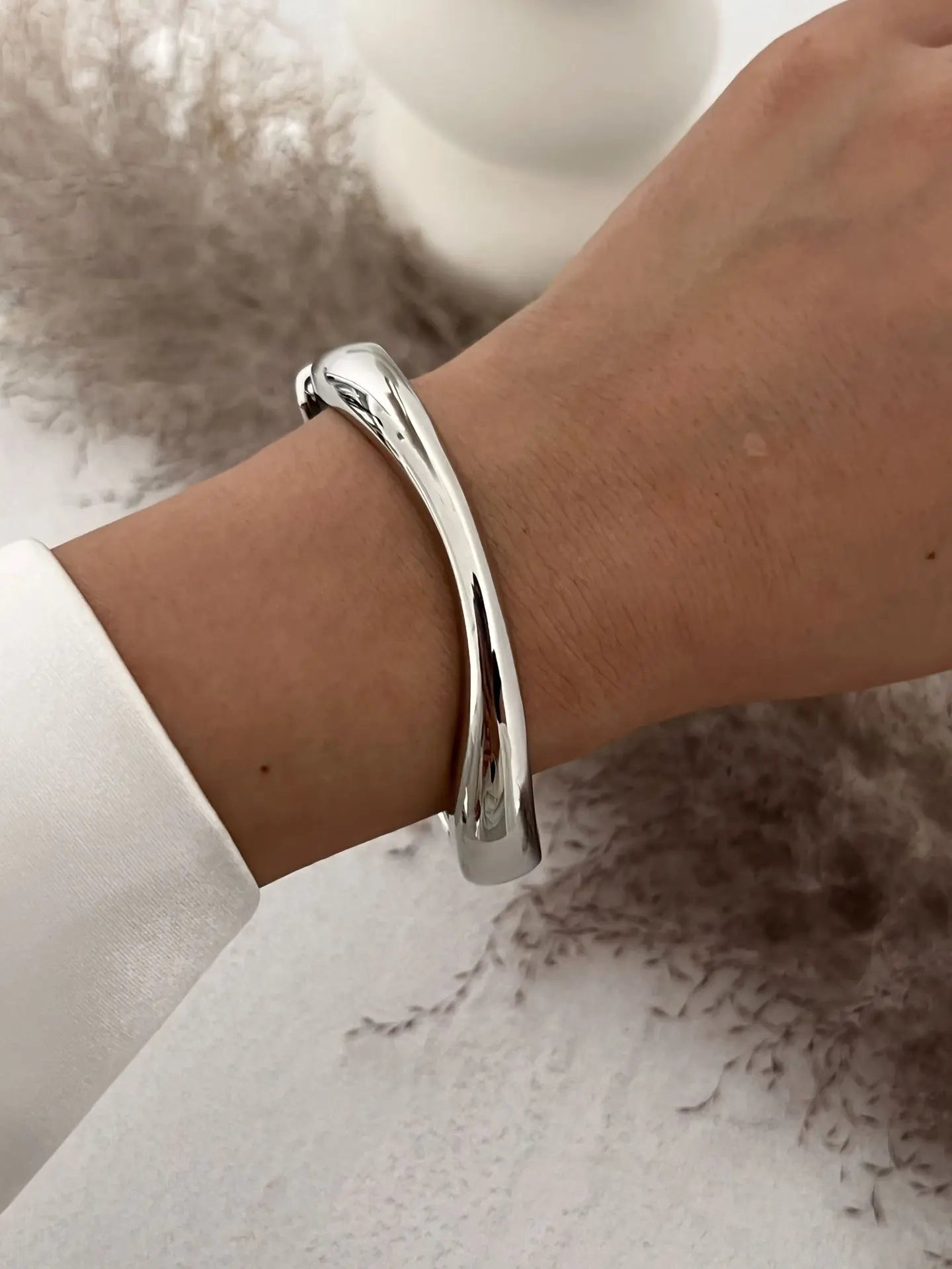 Glossy Gold Color Bracelet Bangles Women Jewelry