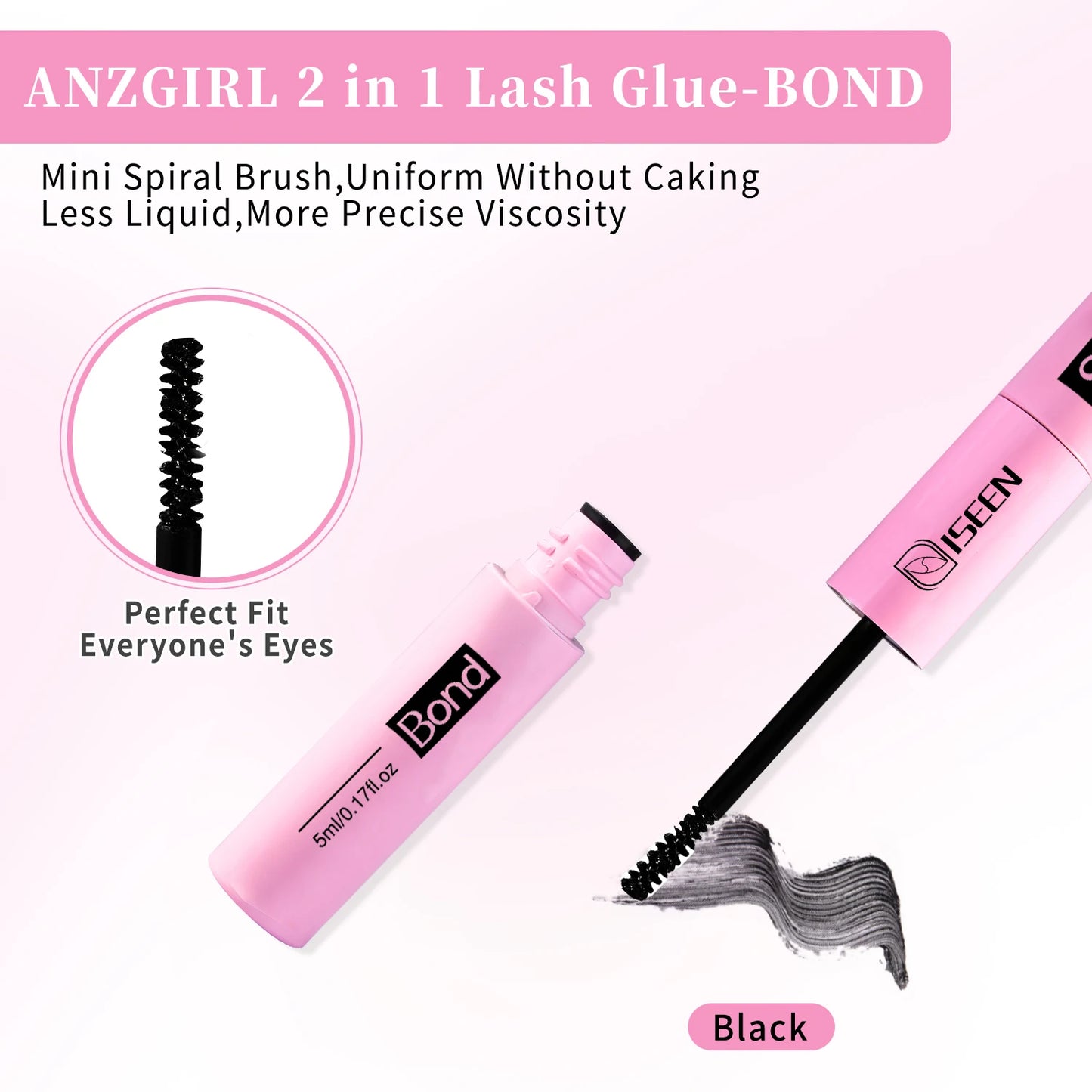 Lash Bond And Seal 10ml DIY Lash Extension And Lash Glue Remover 5ml Kit Long Lasting with Tweezers Eyelash curler Makeup Tool