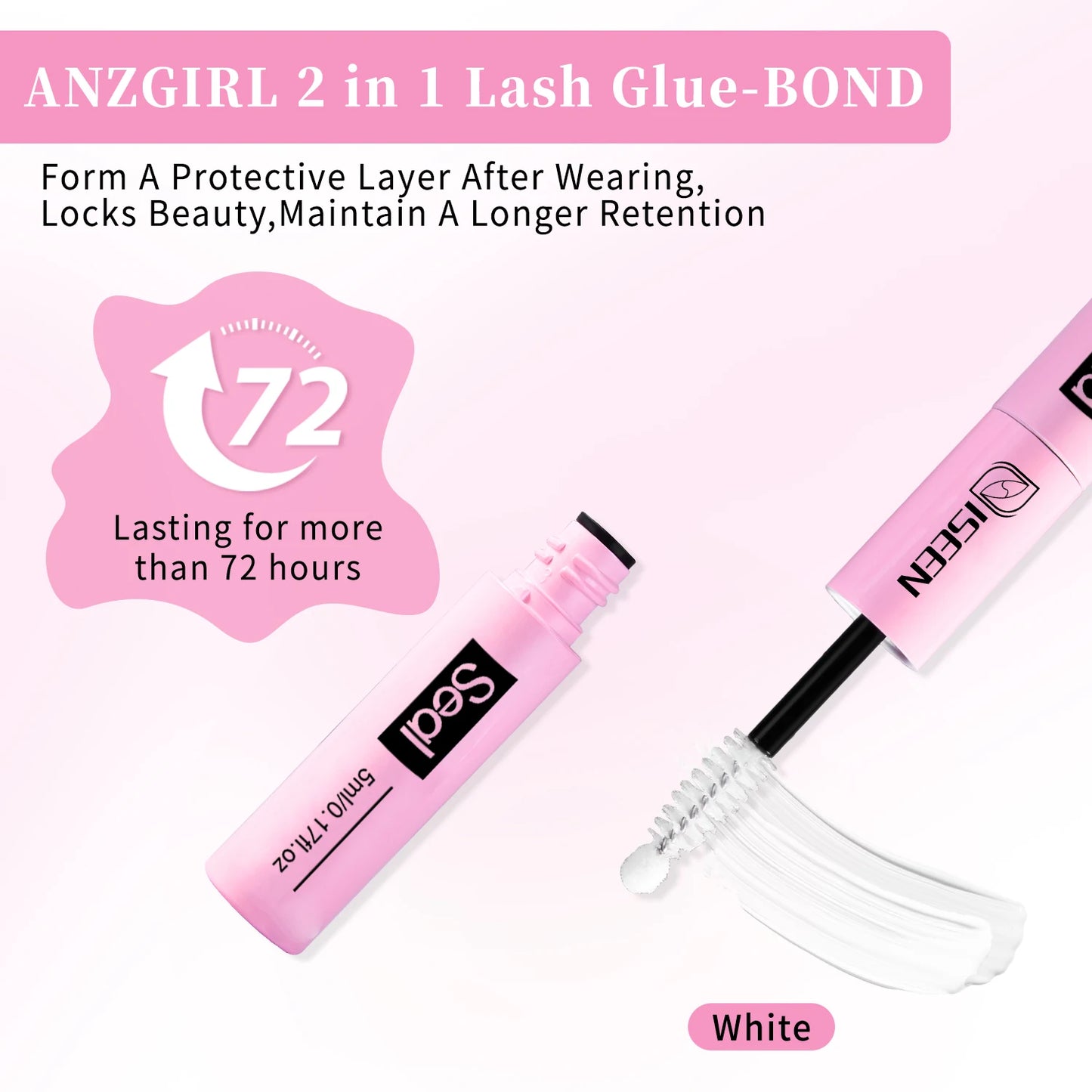 Lash Bond And Seal 10ml DIY Lash Extension And Lash Glue Remover 5ml Kit Long Lasting with Tweezers Eyelash curler Makeup Tool