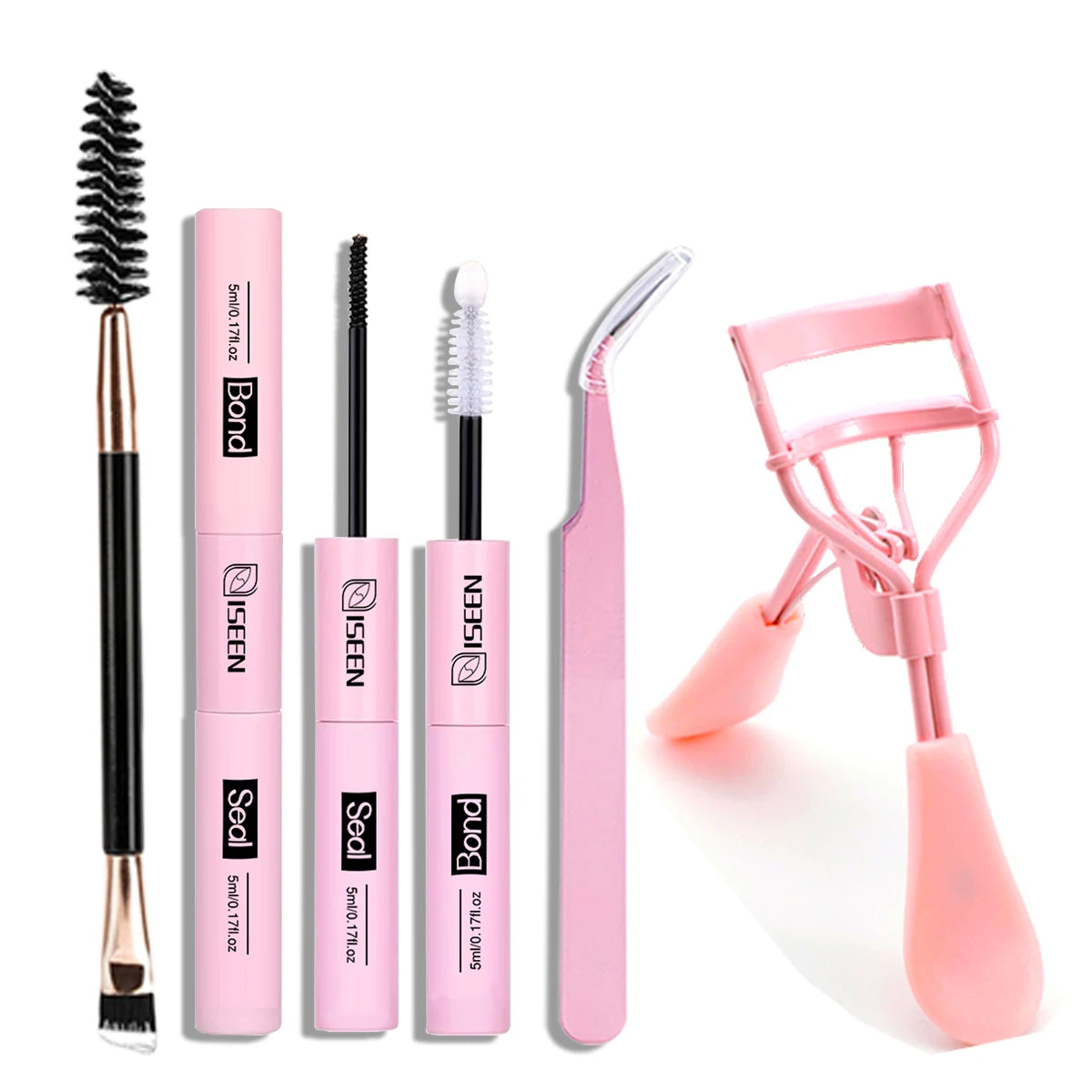 Lash Bond And Seal 10ml DIY Lash Extension And Lash Glue Remover 5ml Kit Long Lasting with Tweezers Eyelash curler Makeup Tool