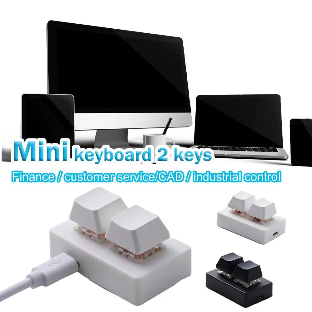 Custom Mini Keyboard 2 Keys OSU Gaming Keyboard Programmable DIY Mechanical Keypad Macro Keypad For Gaming Working O4Y6