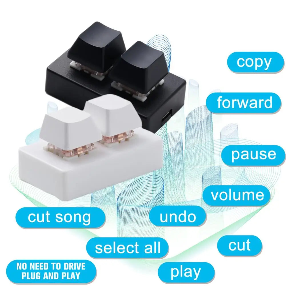 Custom Mini Keyboard 2 Keys OSU Gaming Keyboard Programmable DIY Mechanical Keypad Macro Keypad For Gaming Working O4Y6