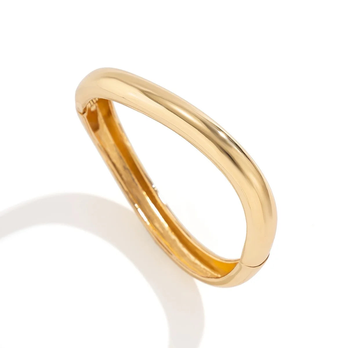Glossy Gold Color Bracelet Bangles Women Jewelry