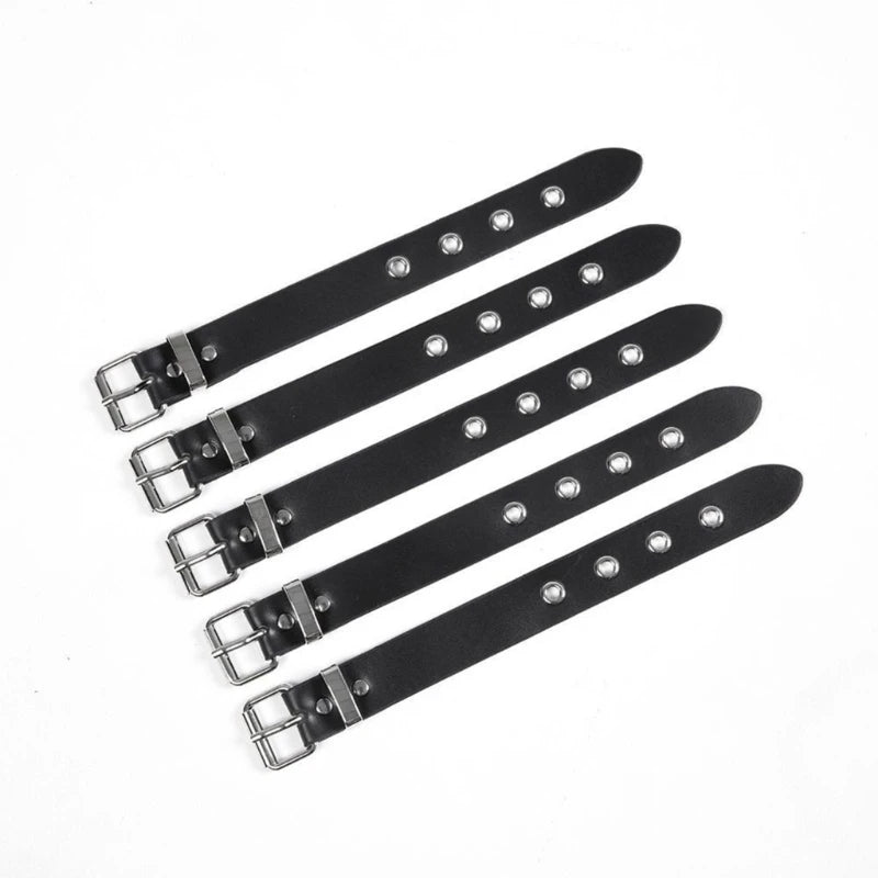 Men,Women Retro Bracelet Adjustable Wrist Belt Buckle Styles Cuff Bangle Bracelet for Party Club Daily Wear