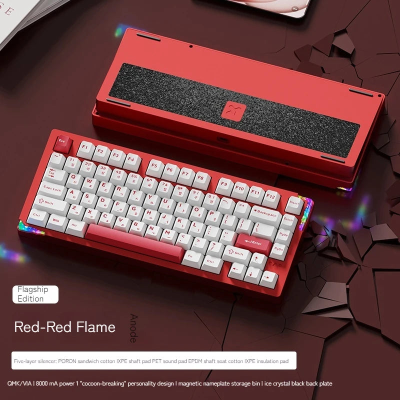New Weikav Stars-75 Series Three Mode Aluminum Lumps Mechanical Keyboard Leaf Spring+Beryllium Copper Structure Esports Keyboard