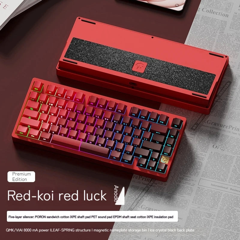 New Weikav Stars-75 Series Three Mode Aluminum Lumps Mechanical Keyboard Leaf Spring+Beryllium Copper Structure Esports Keyboard